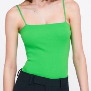 ZARA neon green body suit